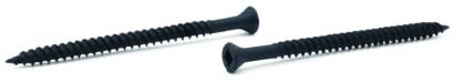 #8 x 3' Fine Drywall Screws/Square/Trim Head/Steel/Black Phos / 2000 Pc. Carton