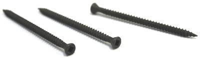 #8 x 3' Fine Drywall Screws/Phillips/Trim Head/Steel/Black Phos / 3000 Pc. Carton