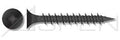(12000 pcs) #8 X 3, Drywall Screws, Bugle Phillips Drive, Fine Thread, Sharp Point, Hi-Lo Threading, Steel, Black Phosphate
