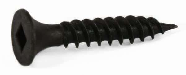 #8 x 3 Fine Drywall Screws/Square/Bugle Head/Steel/Black Phos / 2000 Pc. Carton