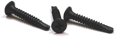 #8 x 3' Self-Drilling Drywall Screws/Phillips/Bugle Head/Steel/Black Phos / 1,400 Pc. Carton