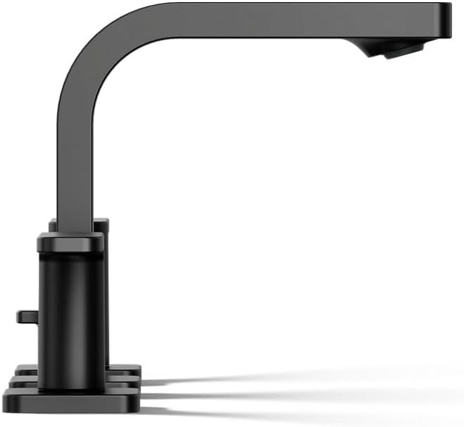 Kohler K-23484-4N-BL Parallel Widespread Bathroom Sink Faucet, .5 GPM, Lever Handles, Matte Black