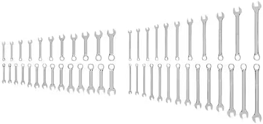 Stubby and Standard Length Combination Wrench Set, 50-Piece (1/4-3/4 in., 6-19 mm), Mfr: WCB90903-A