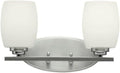 Kichler Eileen 14.25' 2 Light Vanity Light with Satin Etched Cased Opal Glass in Brushed Nickel