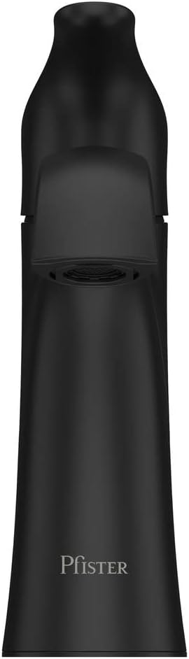 Pfister Weller Bathroom Sink Faucet, Single Handle, Single Hole or 3-Hole, Matte Black Finish, LG42WR0B