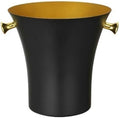 Ice Bucket Ice Cube Bucket Stainless Steel Ice Bucket Party Champagne Bucket Ice Wine Bucket Beer Wine Champagne Ice Bucket Beverage Tub(Black)