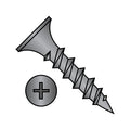 Generic 8X1 1/2 Phillips Bugle Head Coarse Thread Drywall Screw Black Phosphate Particle Board - ECS-0824CPG
