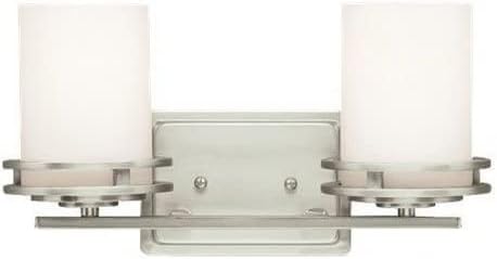 Kichler Hendrik 14.5' 2 Light Vanity Light with Satin Etched Cased Opal Glass Brushed Nickel
