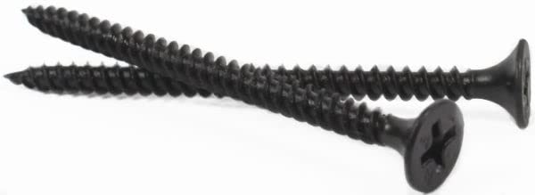 #6 x 1 1/8' Fine Drywall Screws/Phillips/Bugle Head/Steel/Black Phos / 10000 Pc. Carton