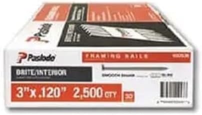 Collated Framing Nail, 2-3/8 in L, Not Applicable, Brite, Offset Round Head, 30 Degrees, 5000 PK - 1 Each