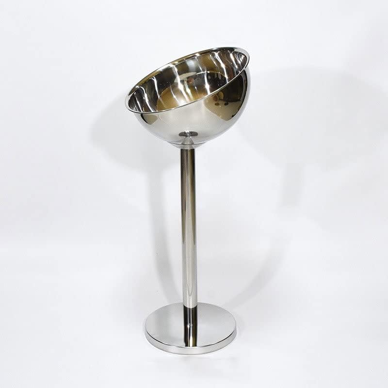 Ice Bucket Champagne Bucket Ice Bucket Vertical with Rack Champagne Bucket Thickened Stainless Steel Ice Wine Basin Bar Ware Beverage Barware Accessories Ice Bucket Beverage Tub (Color : B)