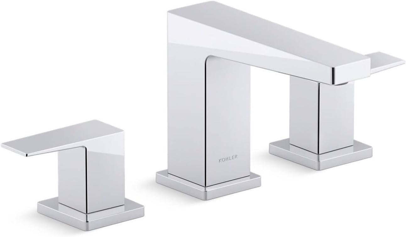 Kohler K-36786-4-CP Honesty® Widespread Bathroom Sink Faucet, Bathroom Faucets, 1.2 GPM, Polished Chrome