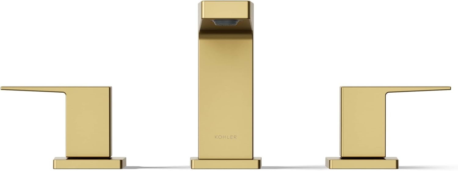 Kohler K-36786-4-2MB Honesty® Widespread Bathroom Sink Faucet, Bathroom Faucets, 1.2 GPM, Vibrant Brushed Moderne Brass