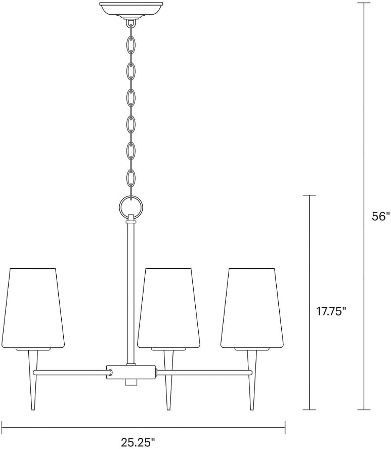 Generation Lighting 3140405-962 Five 3140405-962-Five Light Chandelier, Brushed Nickel, 5-Light, cETL Listed, Safety Rated for Wet Locations, Aluminum Construction