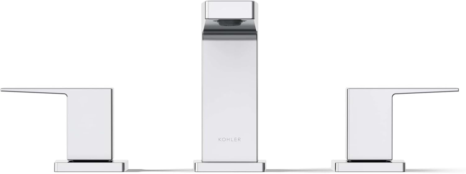 Kohler K-36786-4-CP Honesty® Widespread Bathroom Sink Faucet, Bathroom Faucets, 1.2 GPM, Polished Chrome