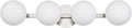 Bathroom Vanity Light Fixtures, Modern 4 Lights Globe Wall Sconce Lighting Brushed Nickel, Porch Wall Mount Light Fixture for Bathroom, Mirror Cabinets Hallway Stairs