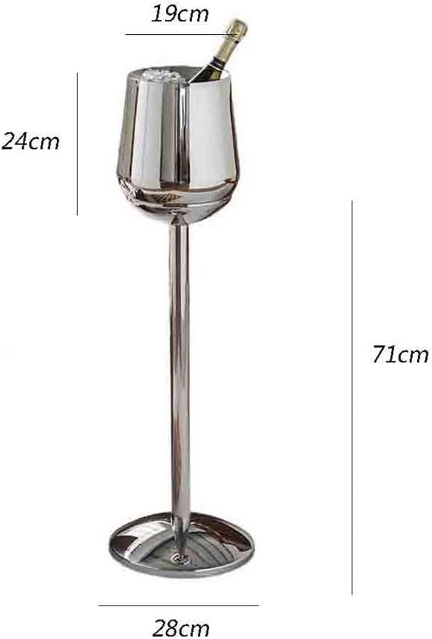 Ice Bucket Creative Vertical Floor Standing Ice Bucket Light Luxury Champagne Bucket Chill Bucket Stand Stainless Steel Ice Bucket Beverage Tub