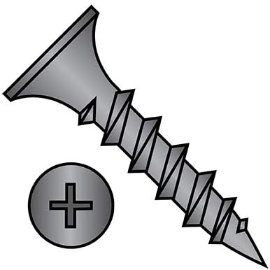 7X1 1/2 Phillips Bugle Head Coarse Thread Drywall Screw Black Phosphate Particle Board (Pack Qty 3,500) BC-0724CPG By Shorpioen