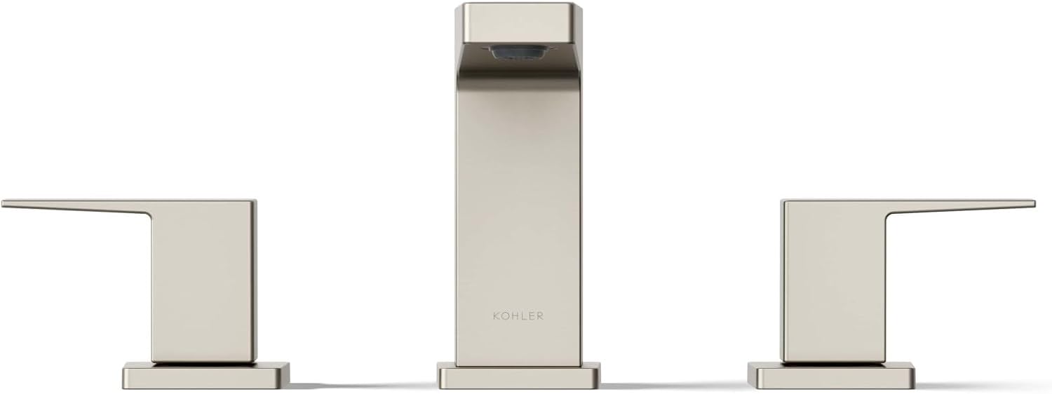 Kohler K-36786-4-BN Honesty® Widespread Bathroom Sink Faucet, Bathroom Faucets, 1.2 GPM, Vibrant Brushed Nickel