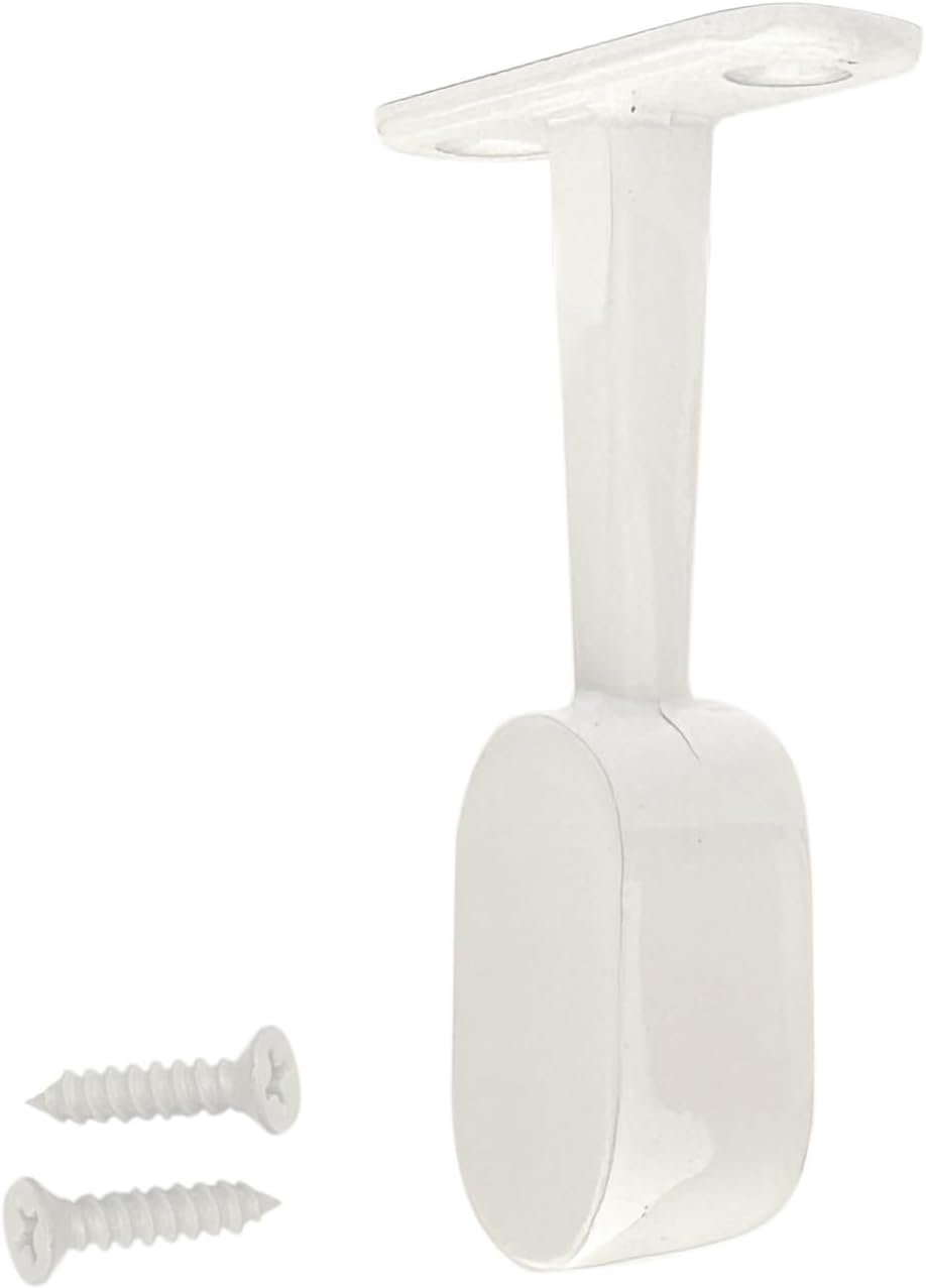 Oval Closet Rod End Hanger | Gloss White | 10 Pack