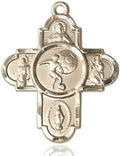 14kt Gold 5-Way Soccer Medal.