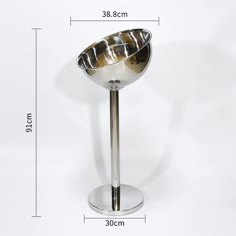 Ice Bucket Champagne Bucket Ice Bucket Vertical with Rack Champagne Bucket Thickened Stainless Steel Ice Wine Basin Bar Ware Beverage Barware Accessories Ice Bucket Beverage Tub (Color : D)