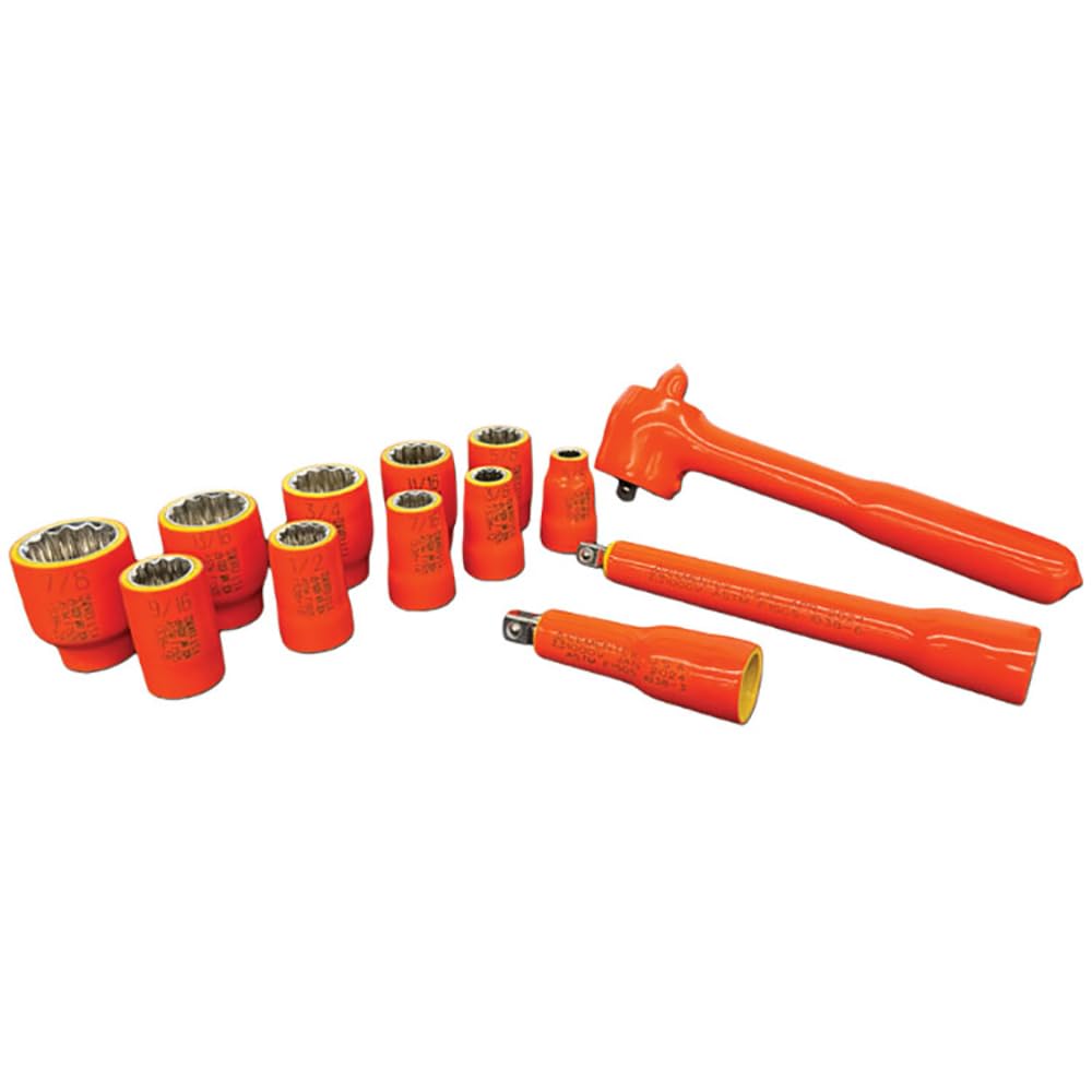Cementex ISS38-11ML WO 11PC 3/8' Square Drive Metric Socket Set Without Boots