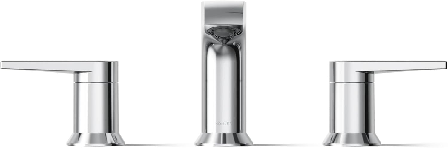 Kohler K-37893-4-CP Hint® Widespread Bathroom Sink Faucet, Bathroom Faucets, 1.2 GPM, Polished Chrome