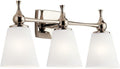 Kichler Cosabella 24 Inch 3 Light Vanity Light with Satin Etched Case Opal in Polished Nickel