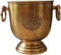 Ice Bucket Modern ice Bucket Ice Bucket Brass Thickened Material Luxury Vintage Wine Barrels, Champagne Barrels Bar Chilling Beer for Kitchen (Color : Small - with Ice Clip)