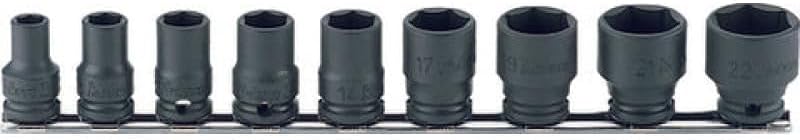 Ko-ken RS13401M/9 3/8 Sq. Dr. Socket set 8-22mm 6 point Thin walled 9 pieces