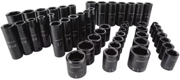 CRAFTSMEN 48 -Piece Standard (SAE) and Metric 1/2-in Drive Set 6-point Impact Socket Set