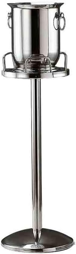 Ice Bucket Household with Rack Ice Pellet Bucket with Kickstand Luxury Wine Bucket European Champagne Bucket Rack Stainless Steel Bar Ice Bucket Beverage Tub