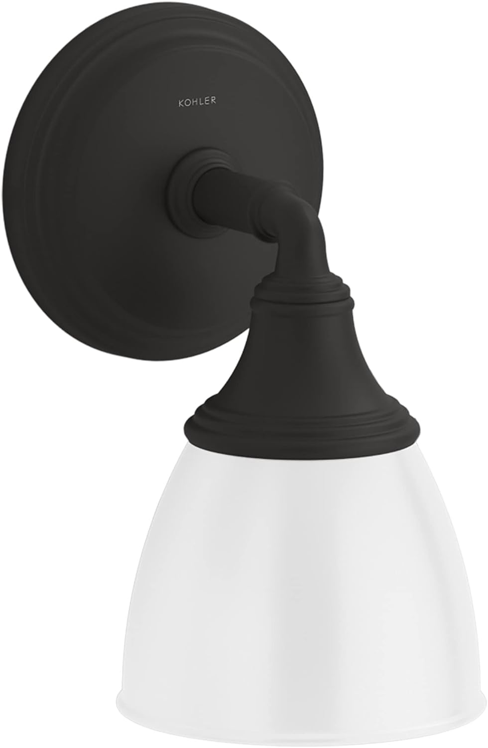 Kohler Devonshire Bathroom Vanity Light Fixture, Wall Sconce Lighting, Position Facing Up or Down, UL Listed, 1 Light, Matte Black
