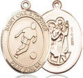 14kt Gold Filled St. Christopher/Soccer Medal.