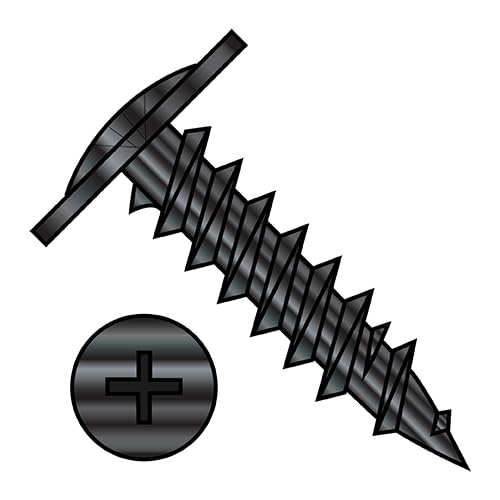 #8 x 3' Fine Drywall Screws/Phillips/Modified Truss Head/Steel/Black Oxide / 1500 Pc. Carton