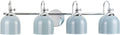 Progress Lighting Dalton Collection 33 in. 4-Light Polished Chrome Coastal Blue Vanity Light