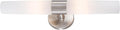 GEORGE KOVACS P5042-144 Saber Vanity Bath Light, 2-Light, 120 Total Watts, 4.75-in H x 20-in W, Brushed Stainless Steel