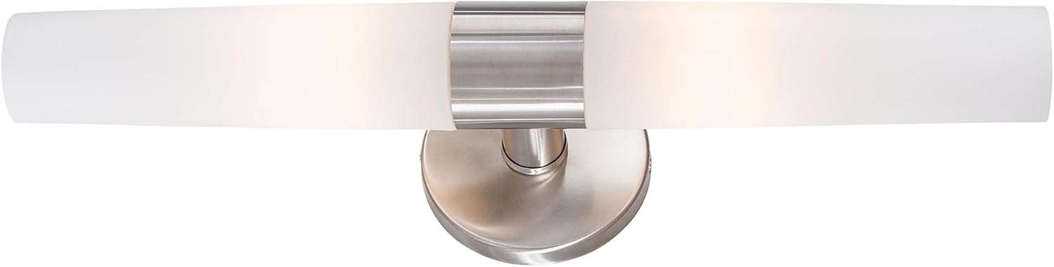 GEORGE KOVACS P5042-144 Saber Vanity Bath Light, 2-Light, 120 Total Watts, 4.75-in H x 20-in W, Brushed Stainless Steel