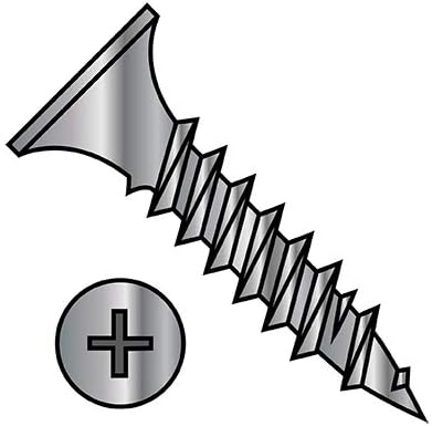 8-15X1 1/2 Phillips Bugle Head Fine Thread Drywall Screw Black Phosphate (Pack Qty 2,000) BC-0824YPG By Shorpioen