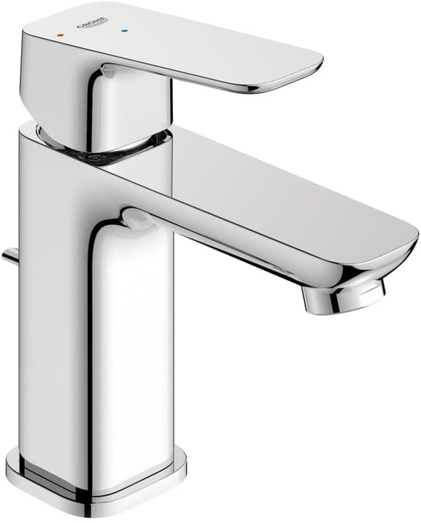 Grohe 1053490000 Cubeo Single Hole Single Handle S-Size Bathroom Faucet, Cold Start, 1.2 GPM, Starlight Chrome