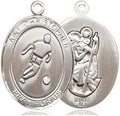 Sterling Silver St. Christopher/Soccer Medal.