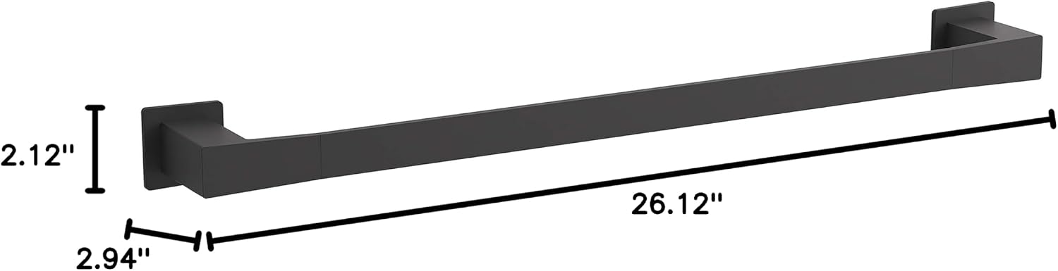 Kohler 26634-BL Honesty® 24' Towel bar, Matte Black
