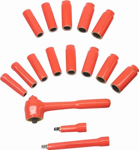 Cementex ISS38-19M 3/8-Inch Square Drive 6 Point Metric Socket Set, 16-Piece