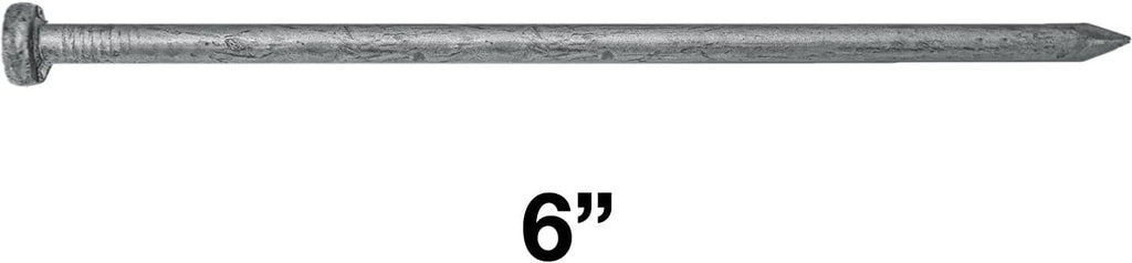 6' Bright Common Framing Nail (60D) - Heavy-Duty Fastener Designed for Interior Construction Applications - Uncoated Carbon Steel with Smooth Shank - Load Bearing Strength - FULL BOX (~469 Nails)