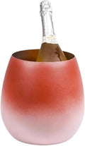 Ice Bucket, Stainless Steel Ice Bucket, Champagne Wine Beer Chilling Bucket Ice Buckets for Parties(Pink)