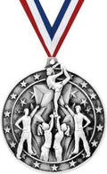 Crown Awards Cheer Medals - 2' Silver Cheerleading Medals Prime