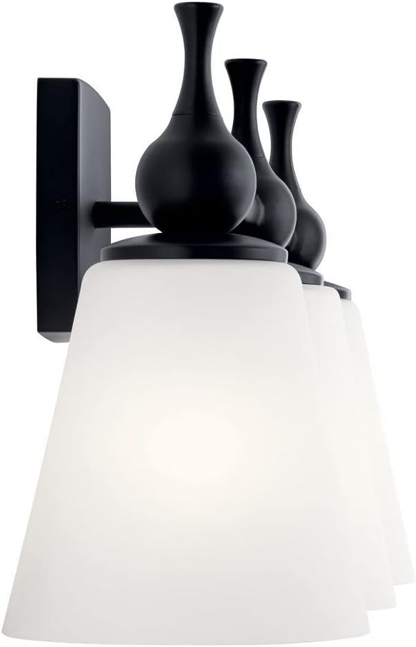 Kichler Cosabella 24 Inch 3 Light Vanity Light with Satin Etched Case Opal in Polished Nickel