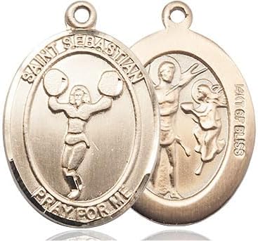 14kt Gold Filled St. Sebastian/Cheerleading Medal.
