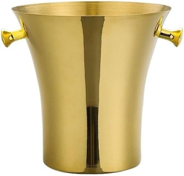 Ice Bucket Ice Cube Bucket Stainless Steel Ice Bucket Party Champagne Bucket Ice Wine Bucket Beer Wine Champagne Ice Bucket Beverage Tub(Gold)